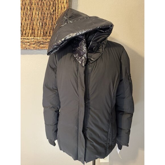 NEW Bernardo Large Black Puffer Coat Layered Hooded Water Resistant Winter $180 - Picture 9 of 16